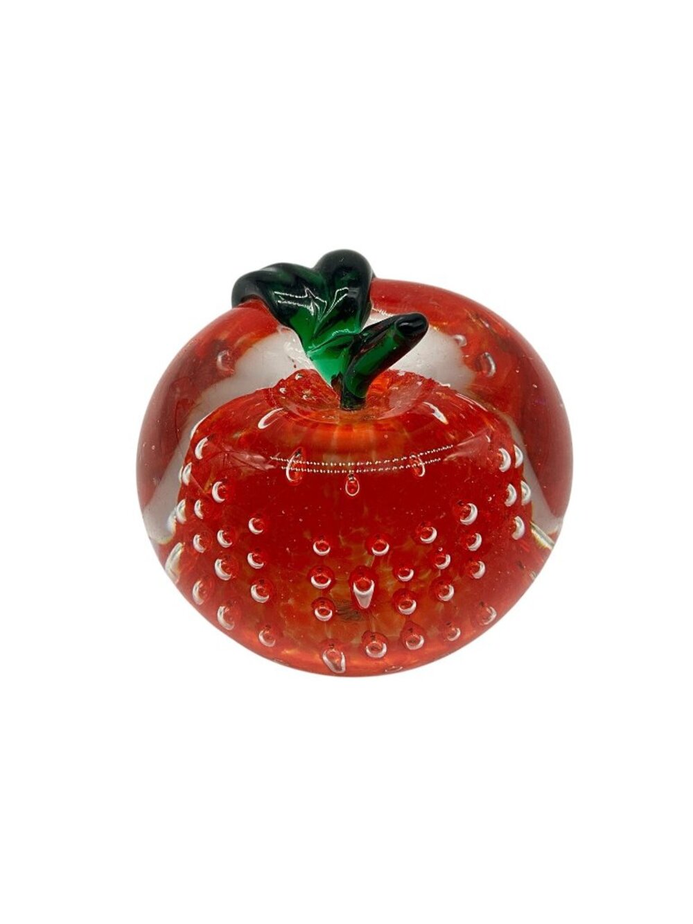 Lenox Retired "Orchard Glory" Handblown Crystal Apple Paperweight With Box & COA